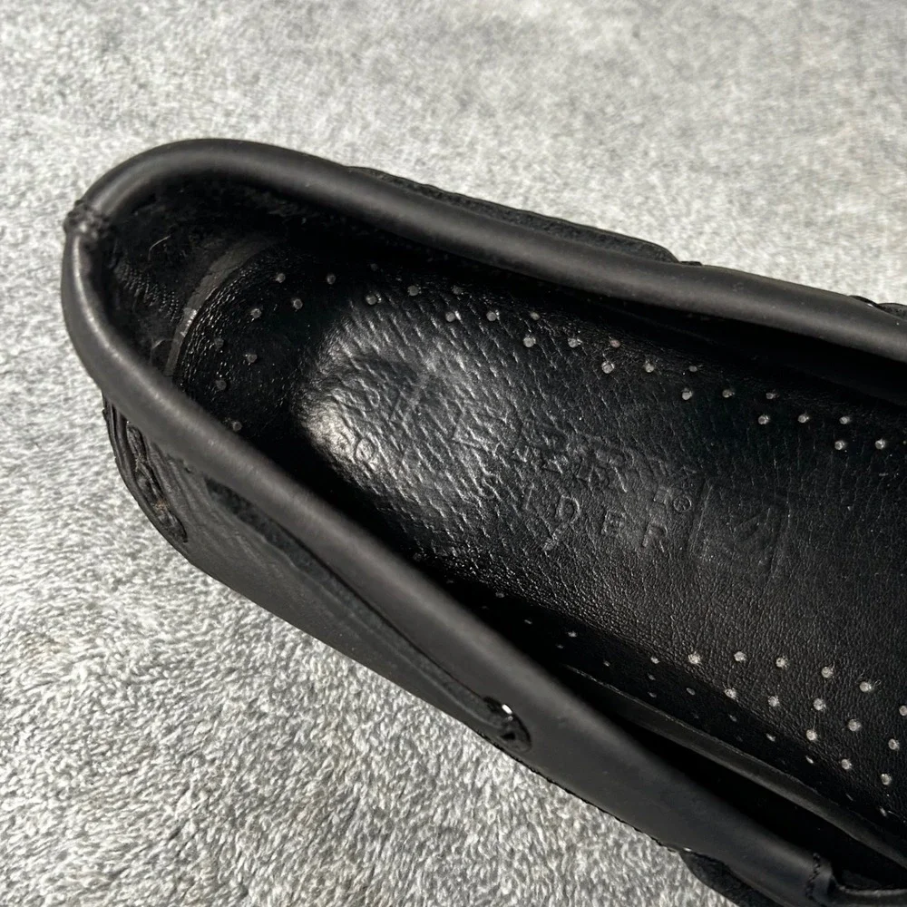 Sperry Top-Sider Boat Shoes Black Authentic Original Mens 10.5 M Leather 0836981